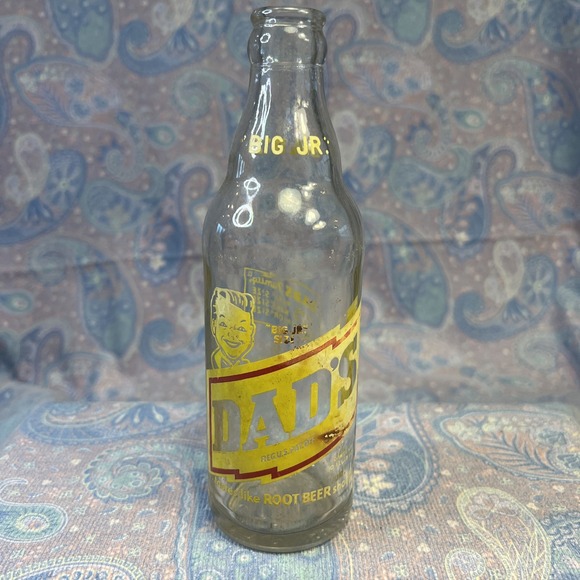 Dad's Root Beer Other - Vintage Dads Root Beer Glass Bottle Big Junior Size ACL Soda Collectible Chicago